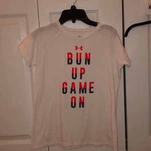 under armor bun up game on short sleeve shirt